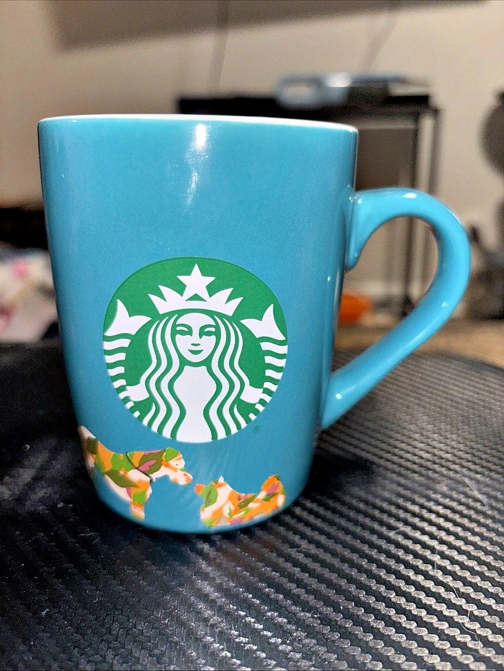 Starbucks Teal Camouflage Dogs Coffee Mug